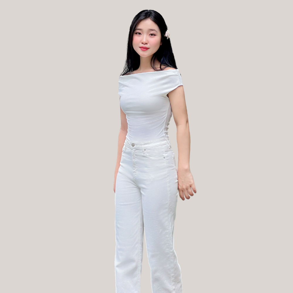 Mô tả TTTHAO- Quần jean nữ ống suông dài 99cm VNXK Vải cotton co giãn cao cấp QJ273 - 11