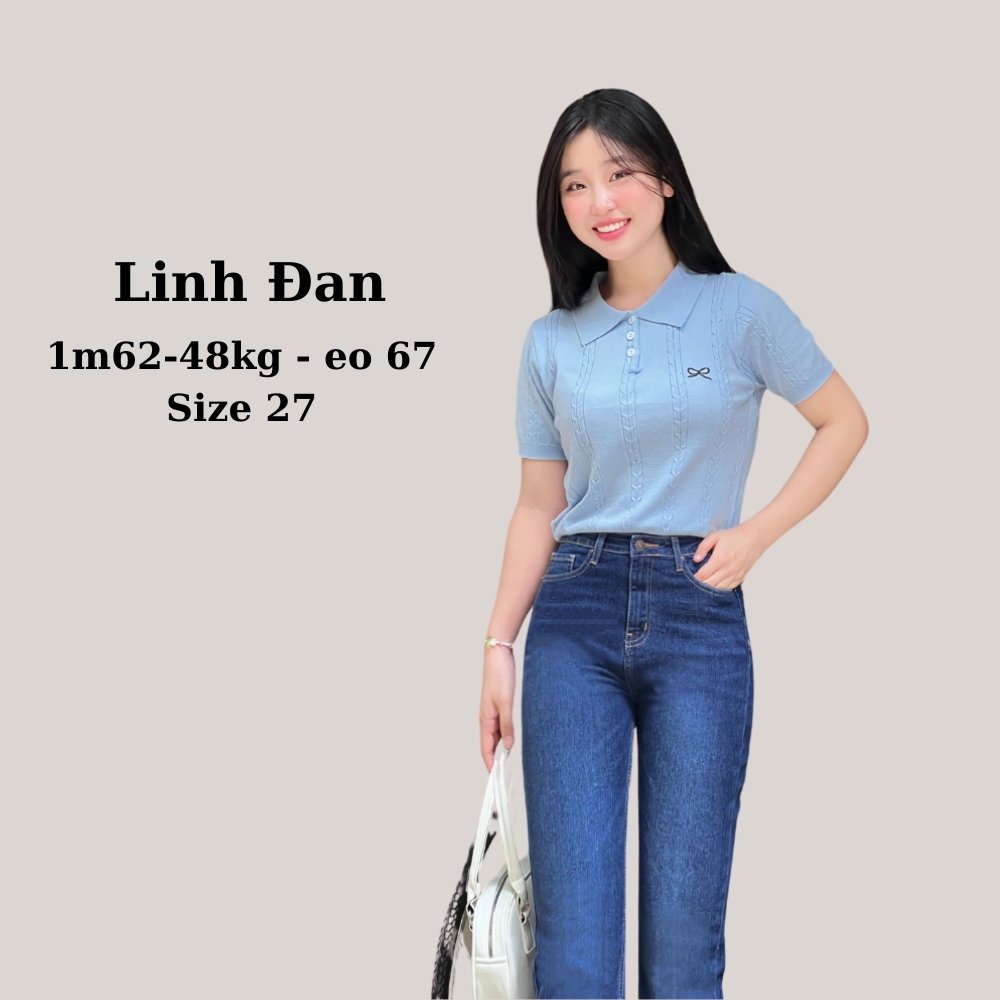Quần jean nữ ống đứng S100