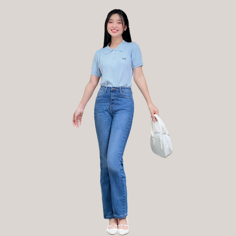 Quần jean nữ ống đứng S100
