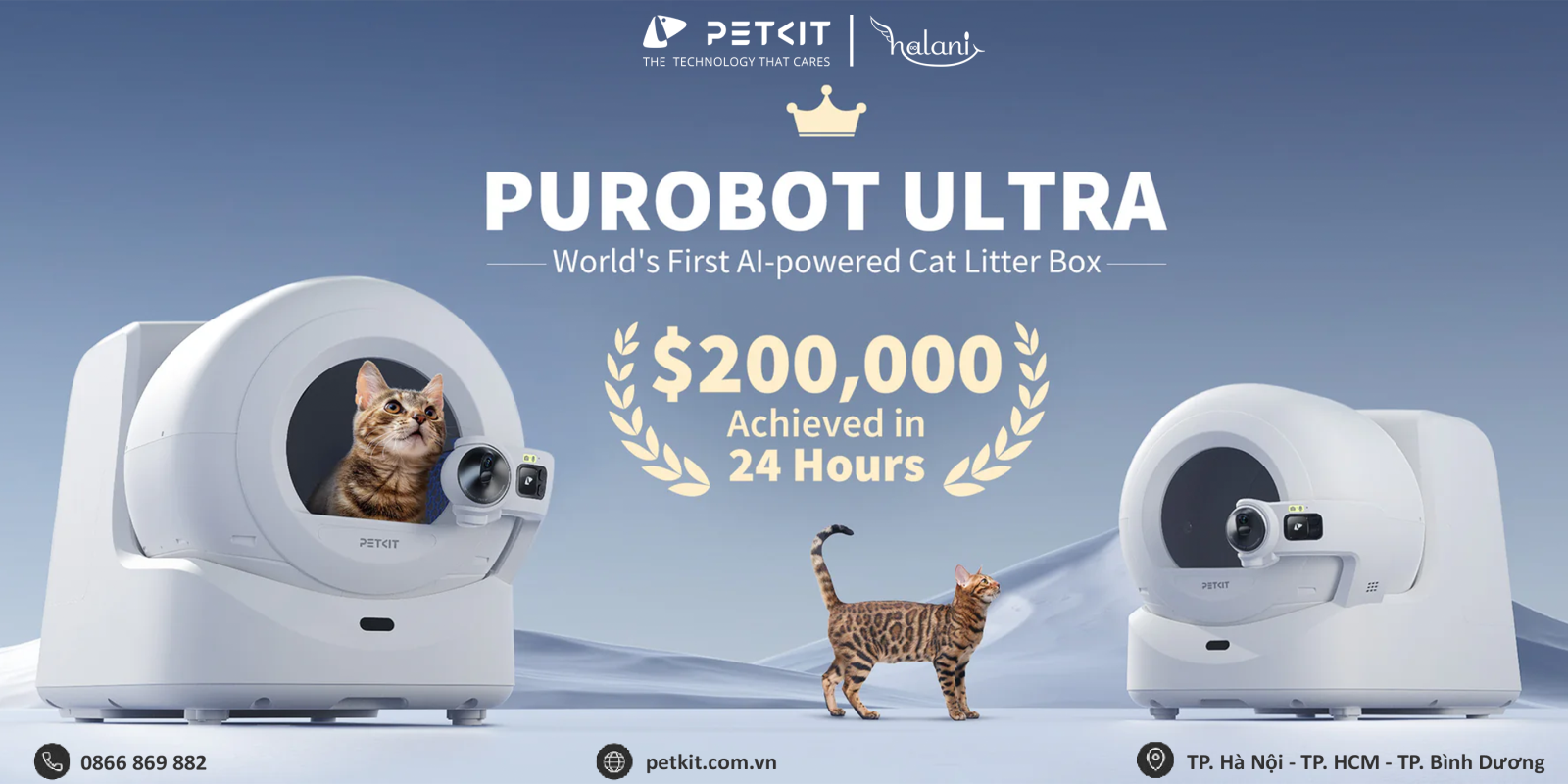 Mô tả Máy vệ sinh PETKIT PUROBOT ULTRA AI, PUROBOT MAXPRO cho thú cưng 2025 - 1