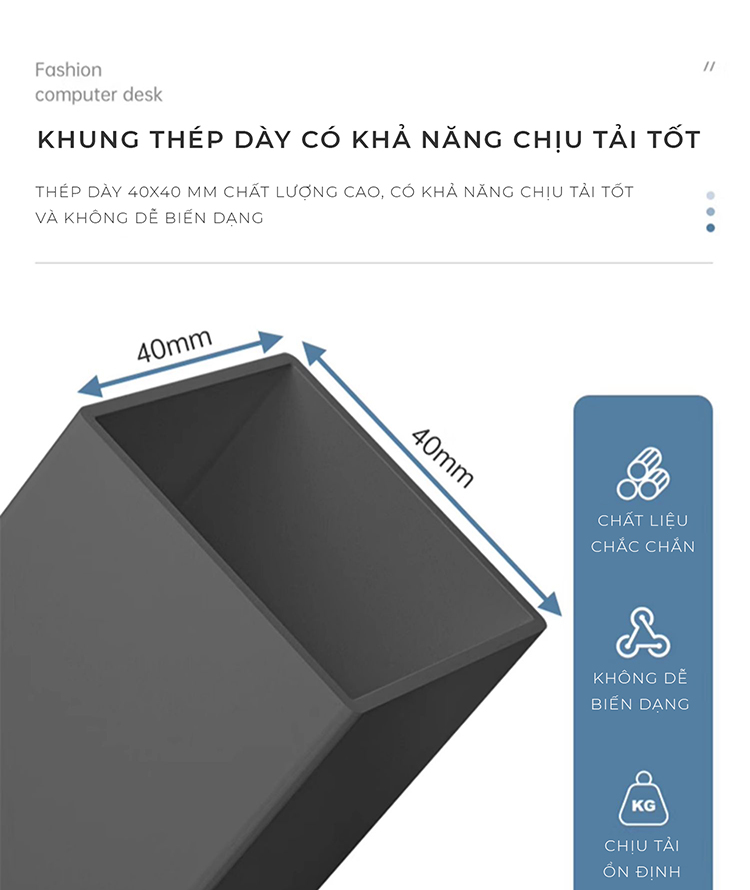 Mô tả Bàn gaming cao cấp phong cách hiện đại khung thép lớn mặt bàn 25mm thương hiệu IGA -GM166 - 8