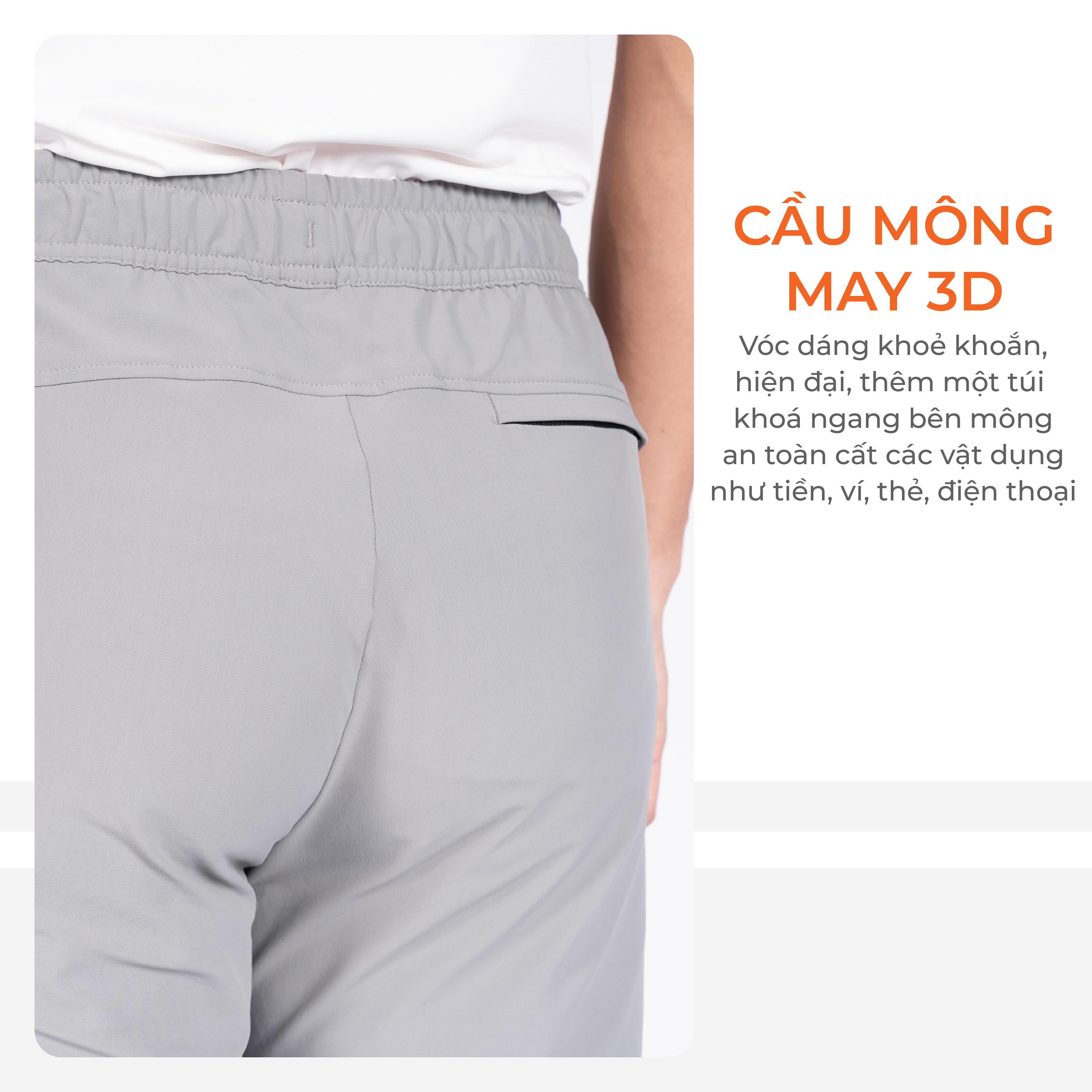 Mô tả Quần Gió Nam Livan Sport LV24W04M301, Quần Gió Co Giãn, Thoải Mái Vận Động, Quần Dài Nam, Quần Dài Nam Cạp Chun - 6