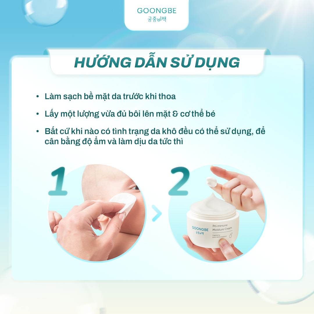 Mô tả Combo 2 Kem Dưỡng Ẩm Cho Mặt và Body GOONGBE Primmune Moisture Cream - 3