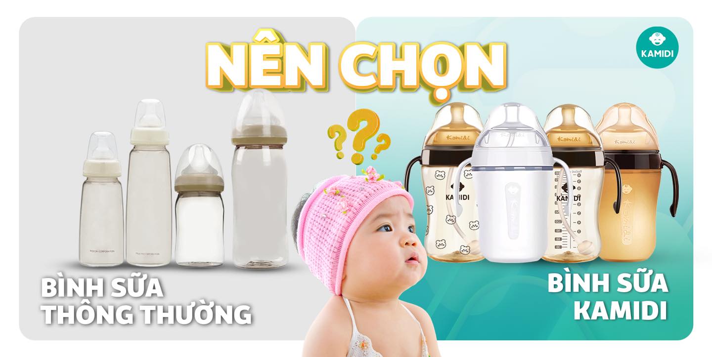 Mô tả Bình Sữa Kamidi Chất Liệu Silicon An Toàn Cho Bé Sơ Sinh Chống Sặc Và Đầy Hơi Hiệu Quả Bé Ti Được Mọi Tư Thế - 1