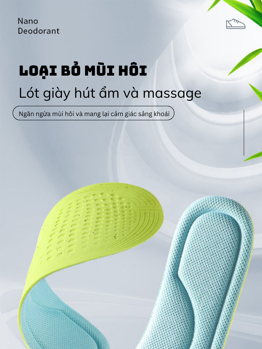Mô tả Miếng Lót Giày Khử Mùi bằng Tinh Chất Bạc Hà và Ngải Cứu MINSU M2358 Thoáng Khí, Kháng Khuẩn Cho Giày Thể Thao Nam Nữ - 1