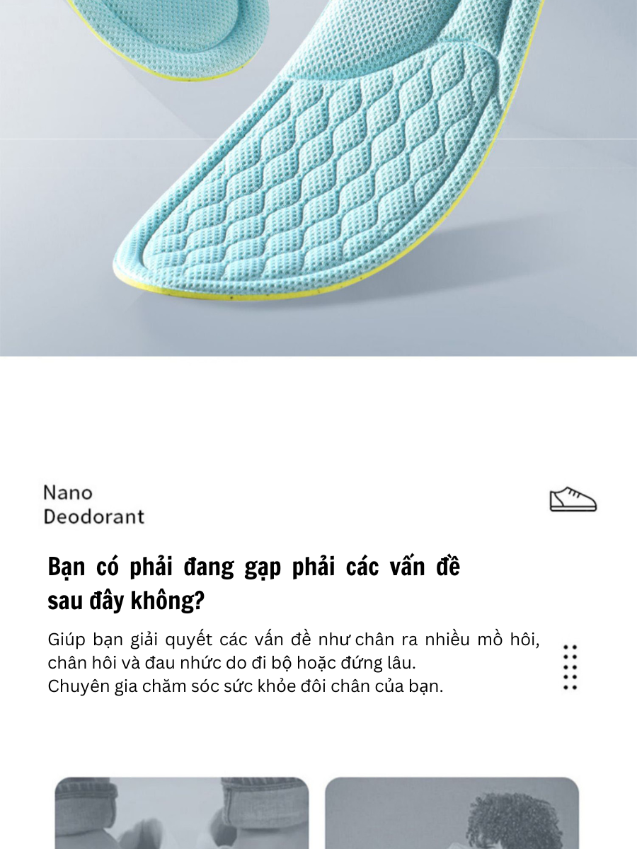 Mô tả Miếng Lót Giày Khử Mùi bằng Tinh Chất Bạc Hà và Ngải Cứu MINSU M2358 Thoáng Khí, Kháng Khuẩn Cho Giày Thể Thao Nam Nữ - 2