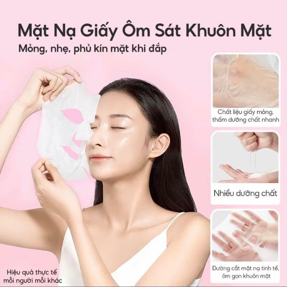 Mô tả 1 Hộp 10 Miếng Mặt Nạ Giấy COLORKEY LUMINOUS Vitamin B5 Hỗ Trợ Phục Hồi 25ml/miếng - 2