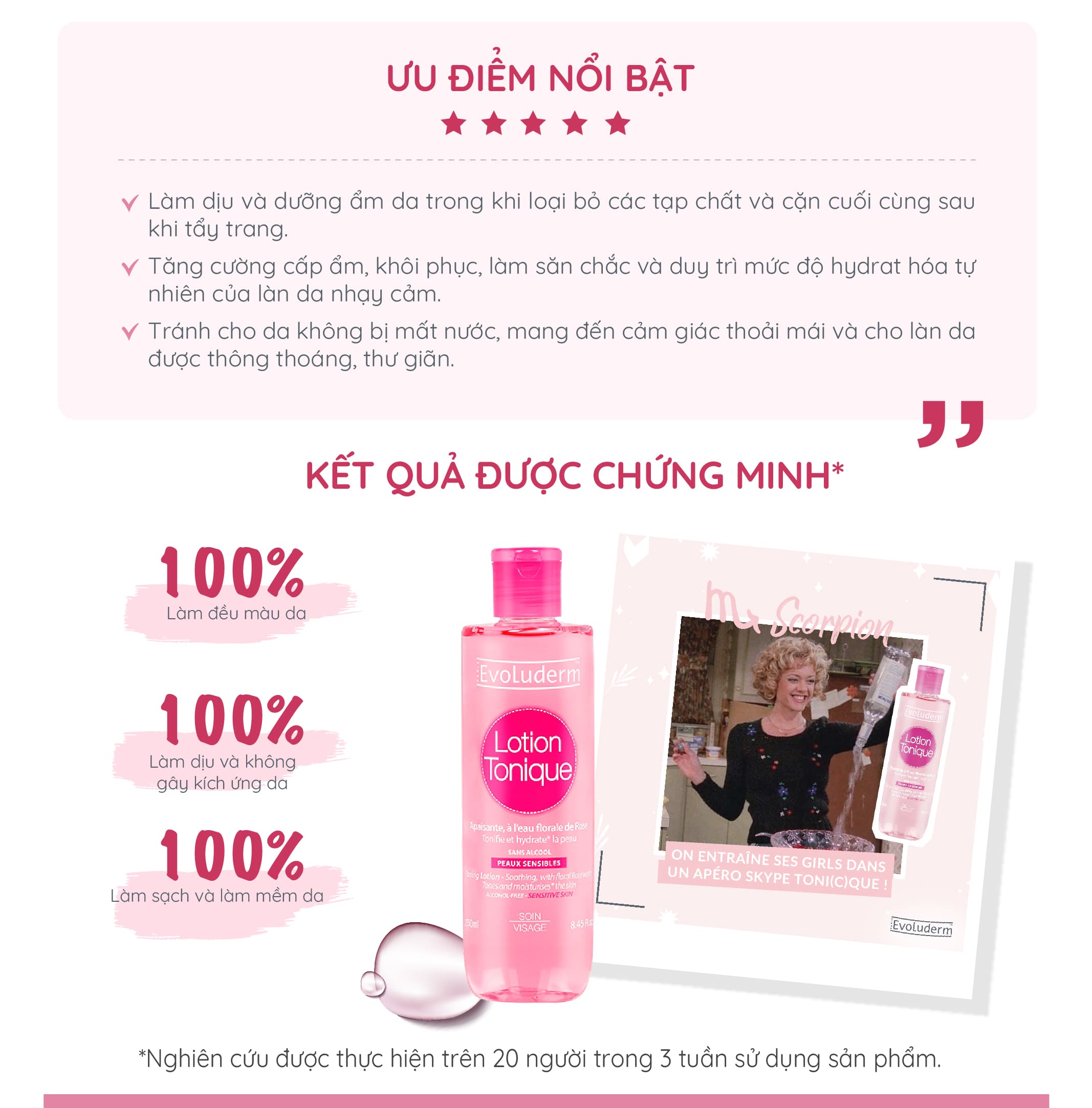 Mô tả Bộ Xit khoáng Evoluderm Atomiseur Eau Pure 400ml và Nước hoa hồng Evoluderm cho da nhạy cảm 250ml - 5