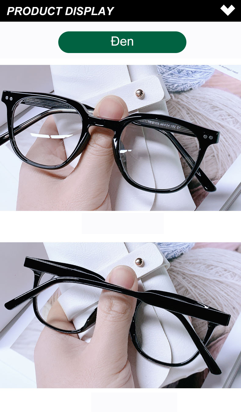 Mô tả Gọng kính cận thời trang nữ ANDU EYEWEAR dáng vuông LUTTO chất liệu nhựa cốt kim loại- 17175 - 6