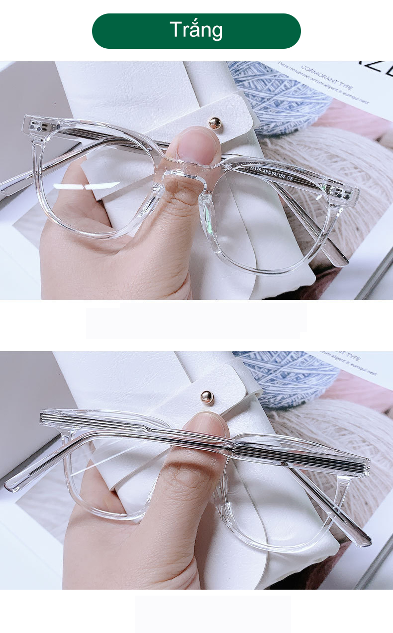 Mô tả Gọng kính cận thời trang nữ ANDU EYEWEAR dáng vuông LUTTO chất liệu nhựa cốt kim loại- 17175 - 7