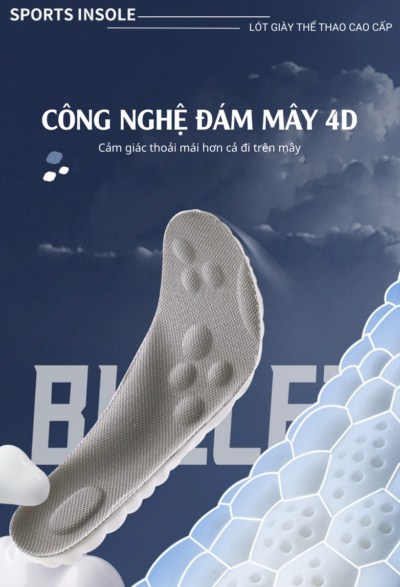 Mô tả Miếng Lót Giày 4D Bảo vệ Chân MINSU M2352 Chống Trơn Trượt, Lưu Thông Khí Huyết, Đệm Êm Chân, Thấm Hút, Khử Mùi Nam Nữ - 1