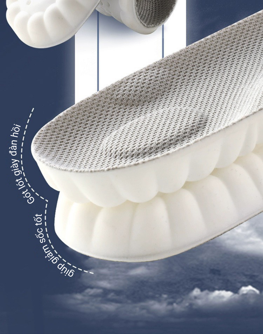 Mô tả Miếng Lót Giày 4D Bảo vệ Chân MINSU M2352 Chống Trơn Trượt, Lưu Thông Khí Huyết, Đệm Êm Chân, Thấm Hút, Khử Mùi Nam Nữ - 10