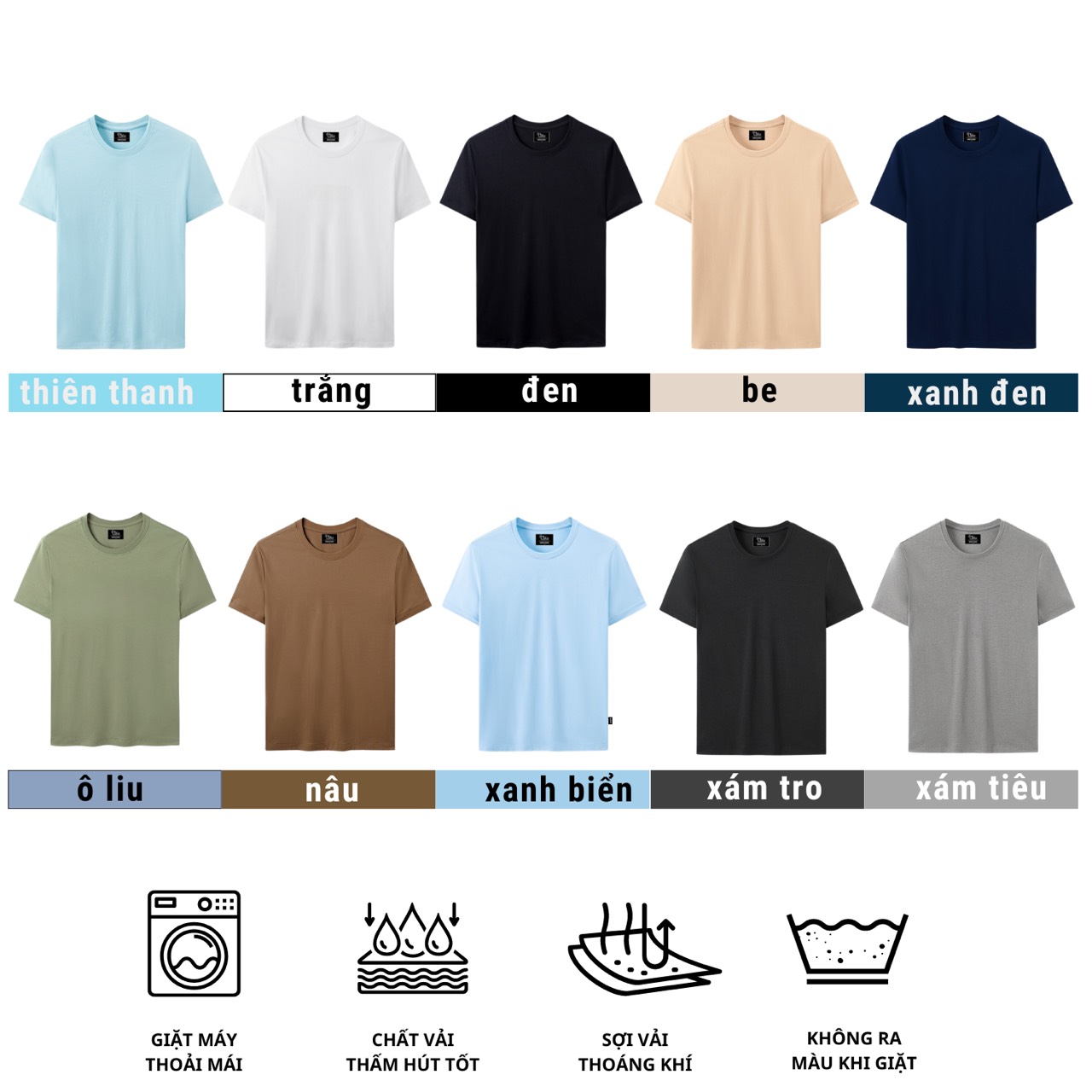 Áo thun nam tay ngắn form regular fit