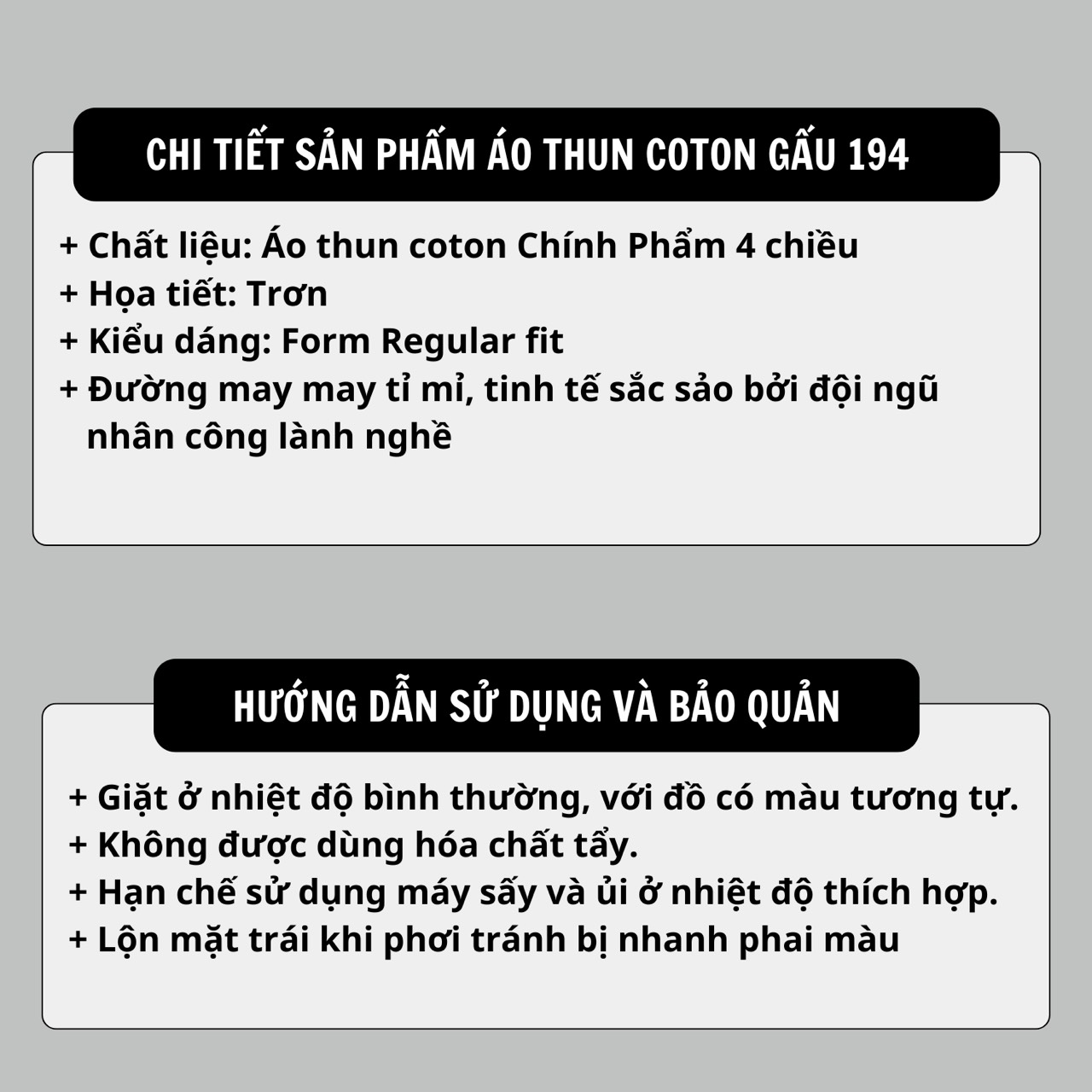 Đường may áo thun GẤU 194