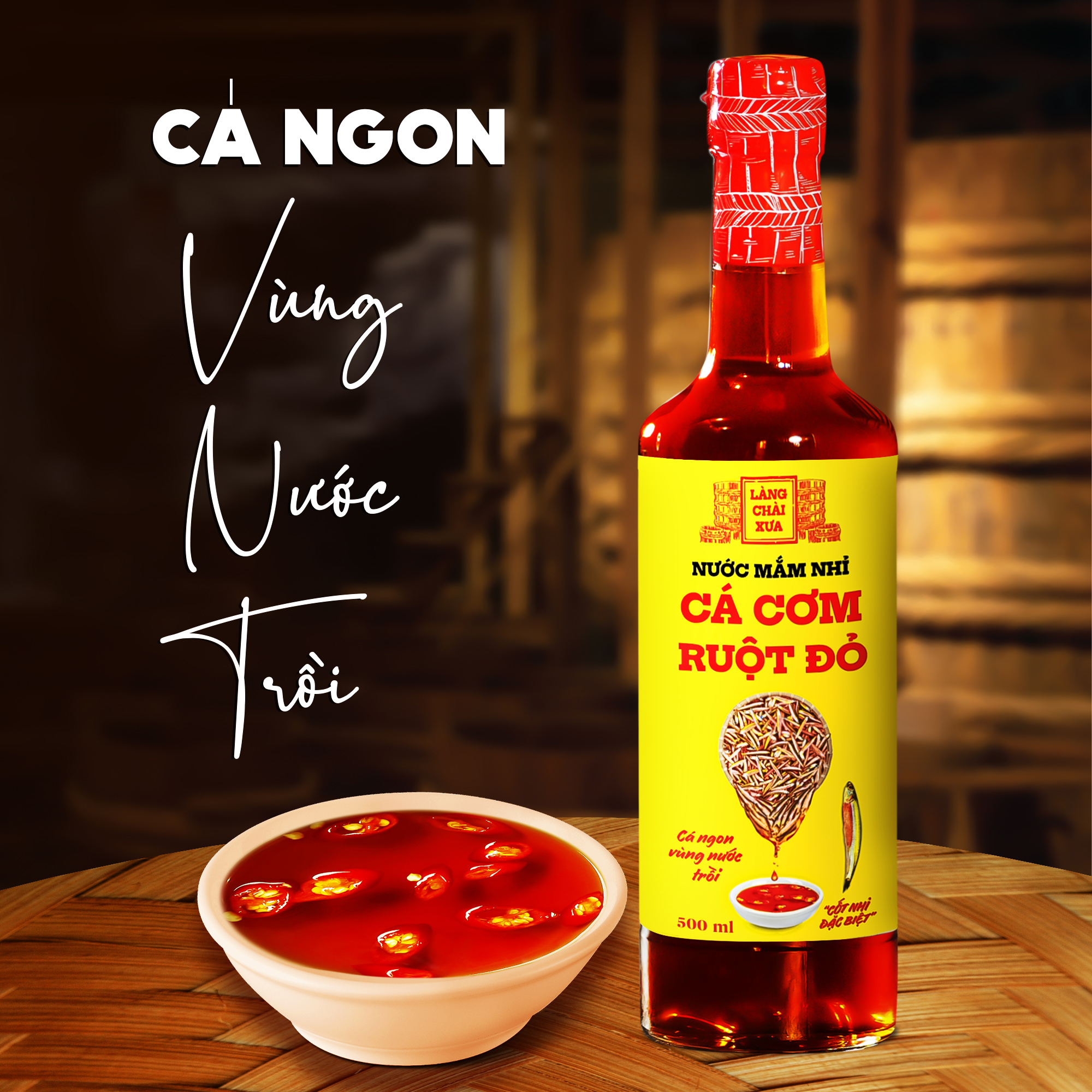 Mô tả Nước mắm nhỉ cá cơm ruột đỏ Làng Chài Xưa 500ml/chai cá ngon vùng nước trồi 300 năm truyền thống - 4