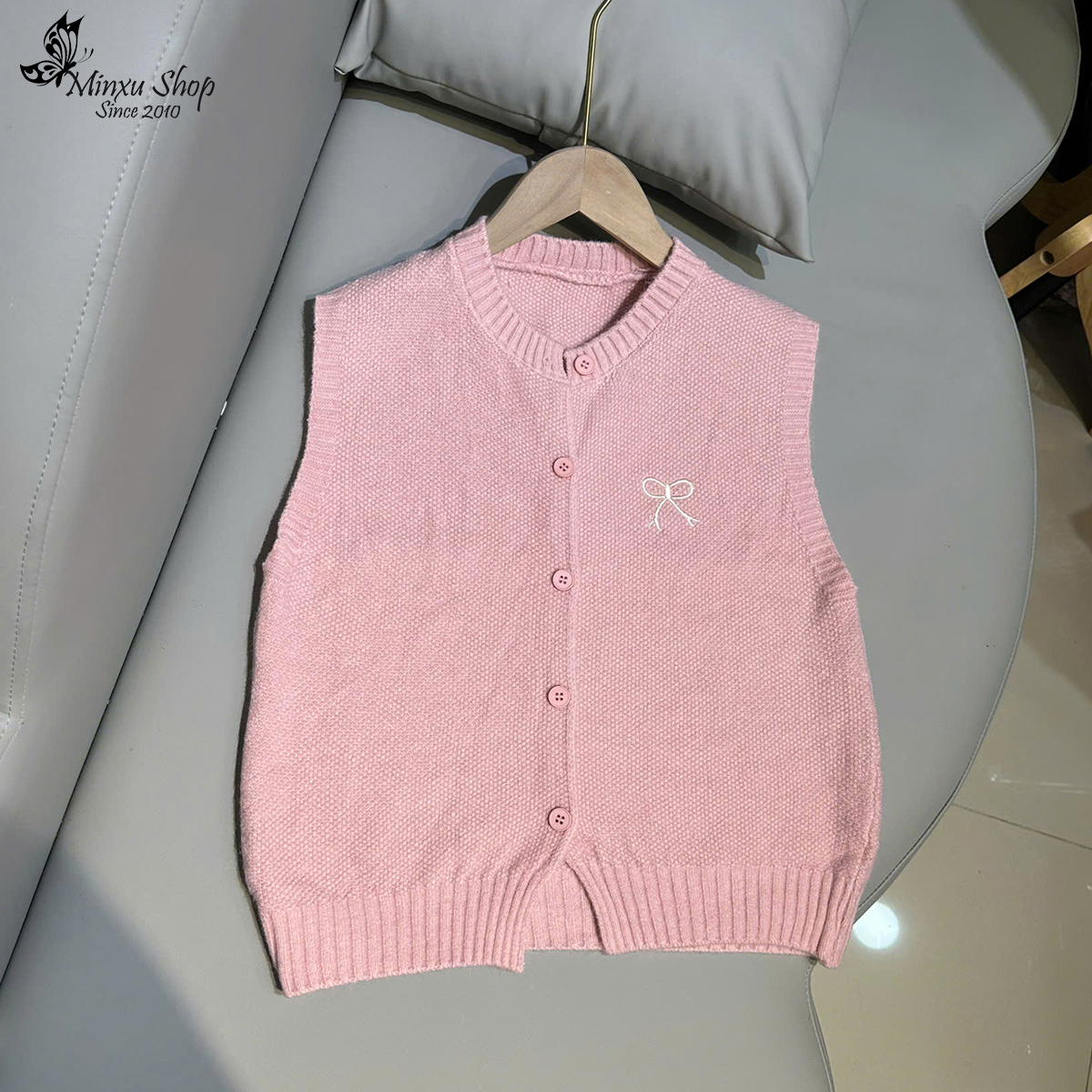 Áo Len GiLe Thêu NƠ Len Hạt Gạo Mềm Đanh Lì Hàng QC Minxu Shop GL15k ...