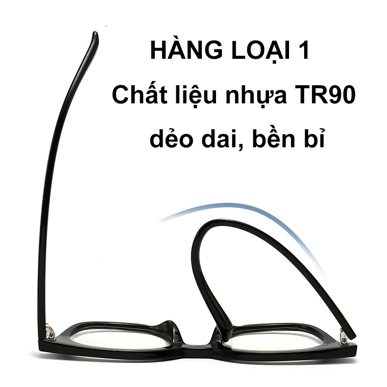 Mô tả Gọng kính cận thời trang nam nữ ANDU dáng vuông WILD chữ V chống tia UV chất liệu nhựa cao cấp - 356 - 7
