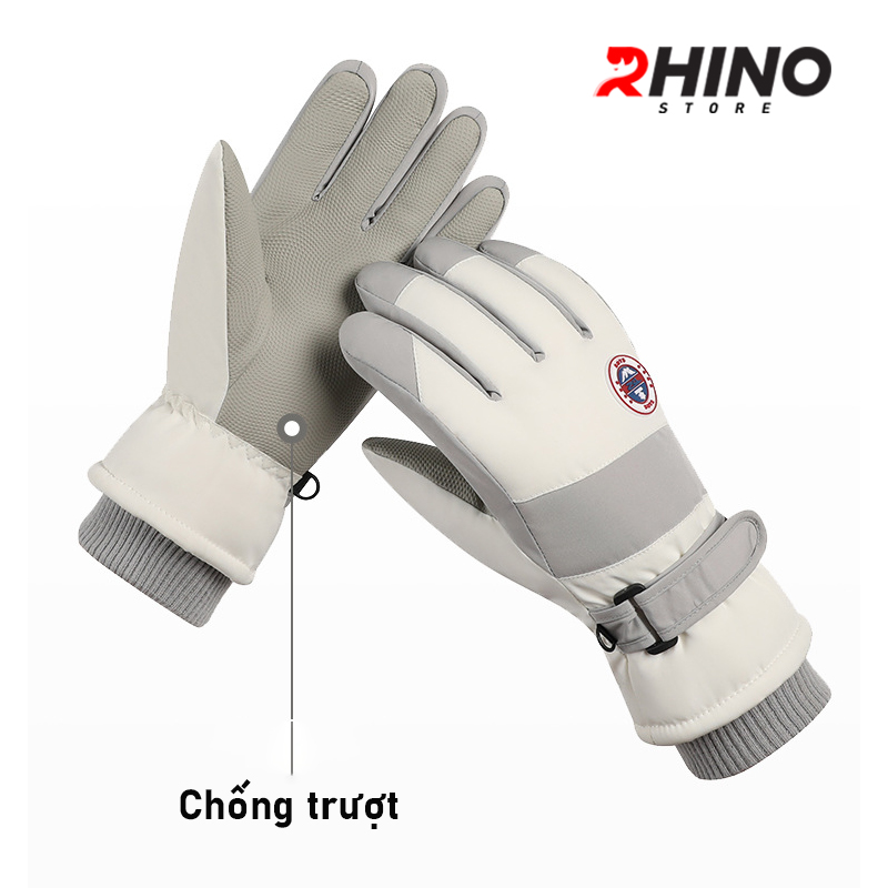 Mô tả Găng tay lót lông cừu giữ ấm mùa đông chống gió Rhino G904 chống trượt đi xe máy, xe đạp cho nam nữ, - 4