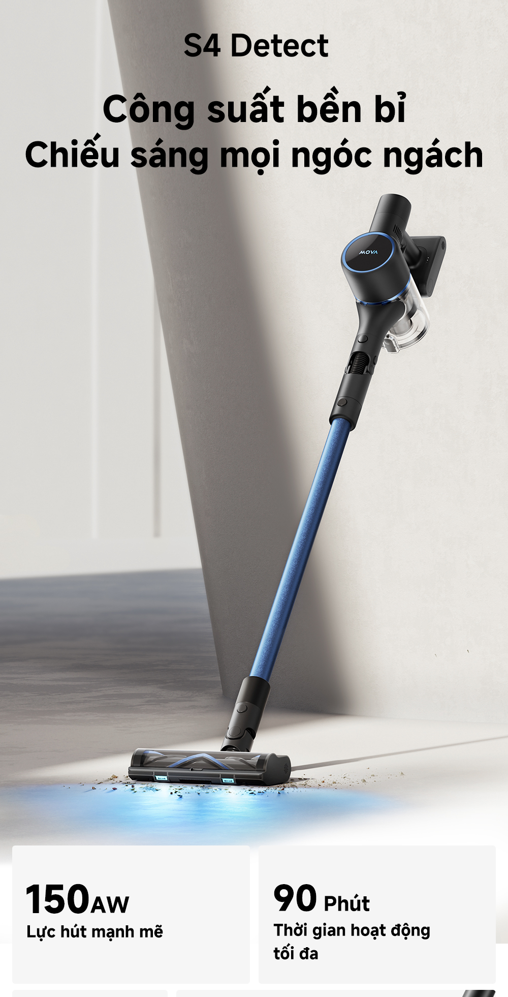 Máy hút bụi không dây Mova S4 Detect