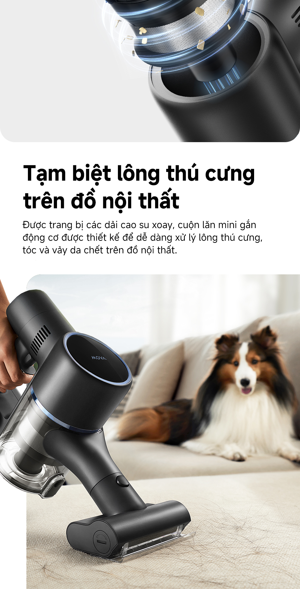 Mô tả Máy hút bụi không dây Mova S4 Detect - Hàng chính hãng - Bảo hành 12 tháng - 8