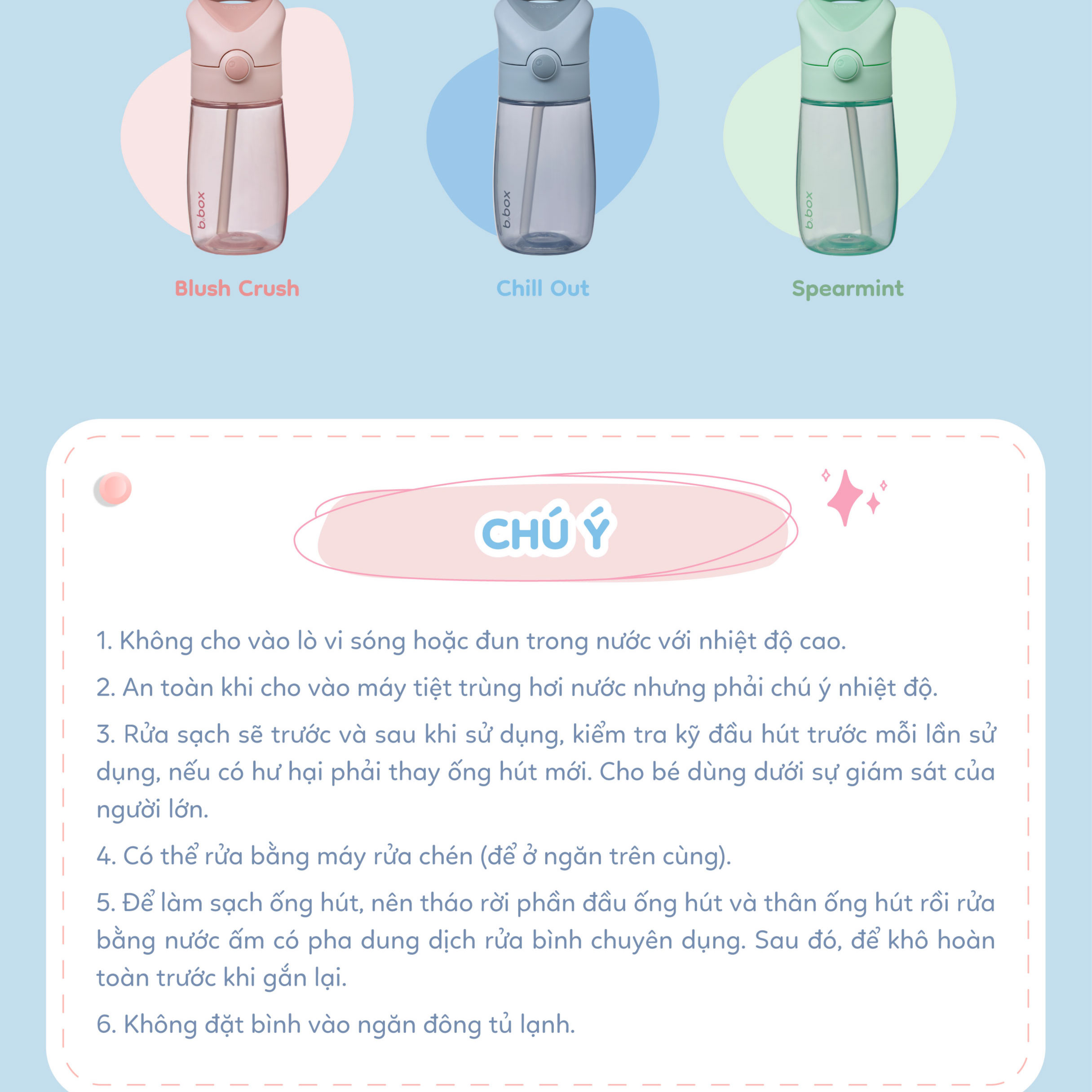 Mô tả b.box Bình nước Jnr. 380ml tích hợp tay cầm, đầu hút silicone cho bé - 4