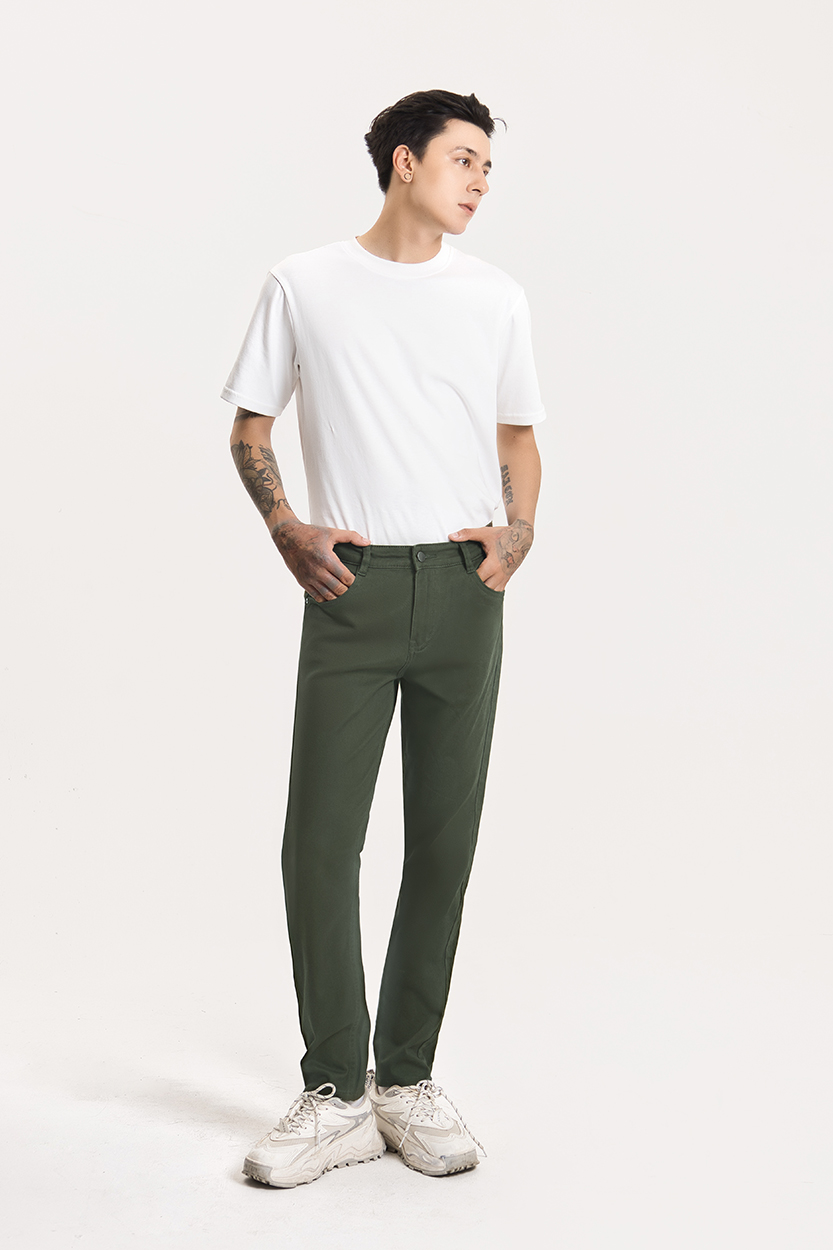 Mô tả Quần Jean Nam Lưng Gài Ống Đứng Cotton Co Giãn Thời Trang Thương Hiệu Y2010 No Style M143 Vol 24 23877 |YaMe| - 3