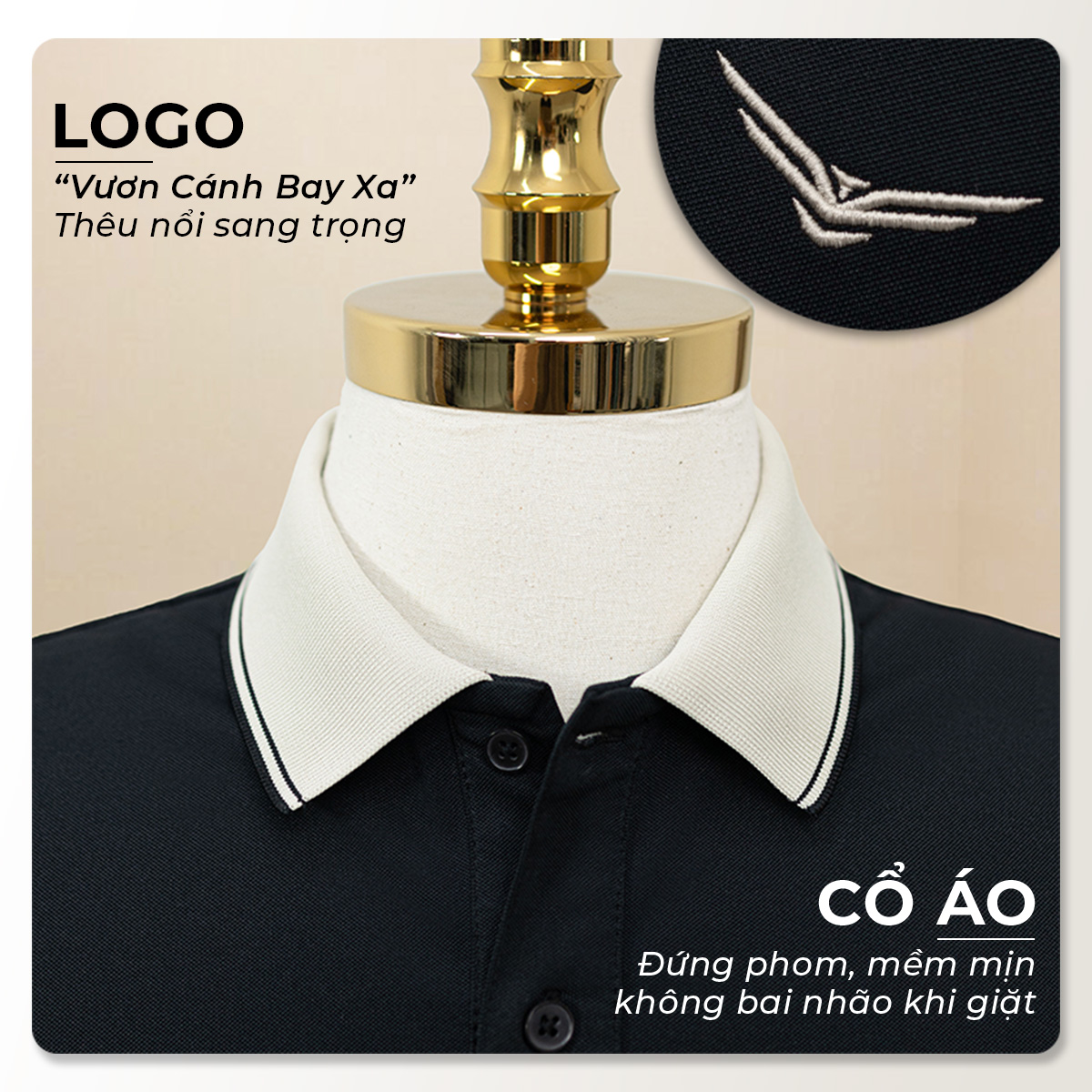 Mô tả Áo polo nam cao cấp DAVIN EAGLE [Tặng Kèm Hộp Quà Xịn] Vải FeelMax thoáng mát, thanh lịch - SIXMEN - 5