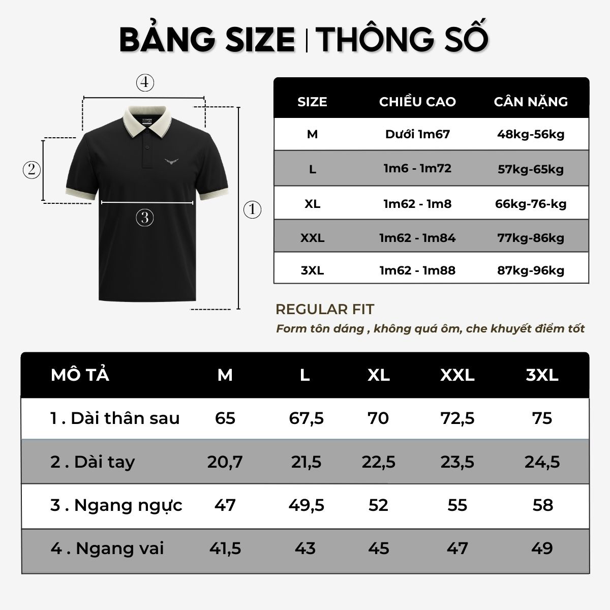 Mô tả Áo polo nam cao cấp DAVIN EAGLE [Tặng Kèm Hộp Quà Xịn] Vải FeelMax thoáng mát, thanh lịch - SIXMEN - 9