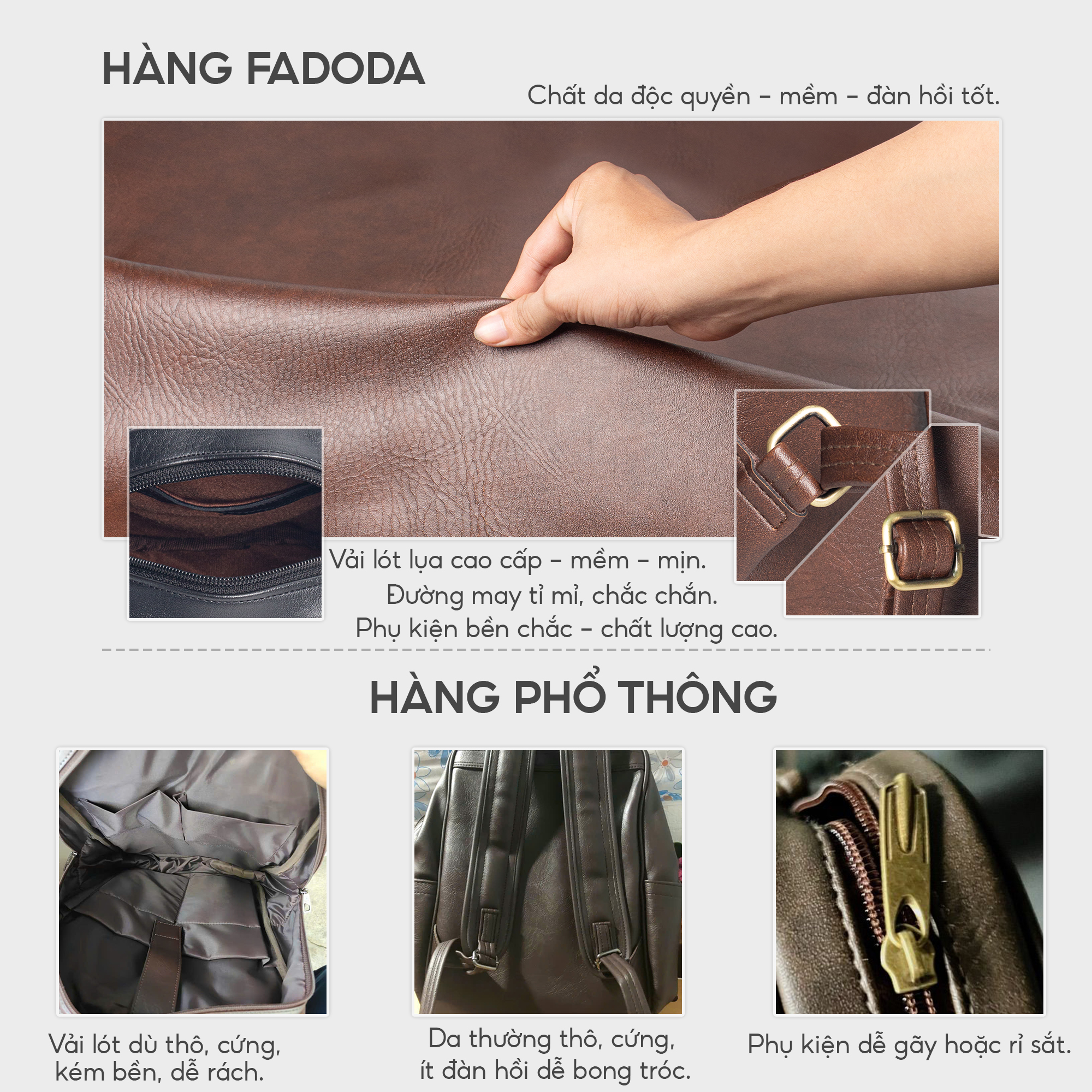 Mô tả Túi đeo chéo unisex thời trang Fadoda FDC15 - 7