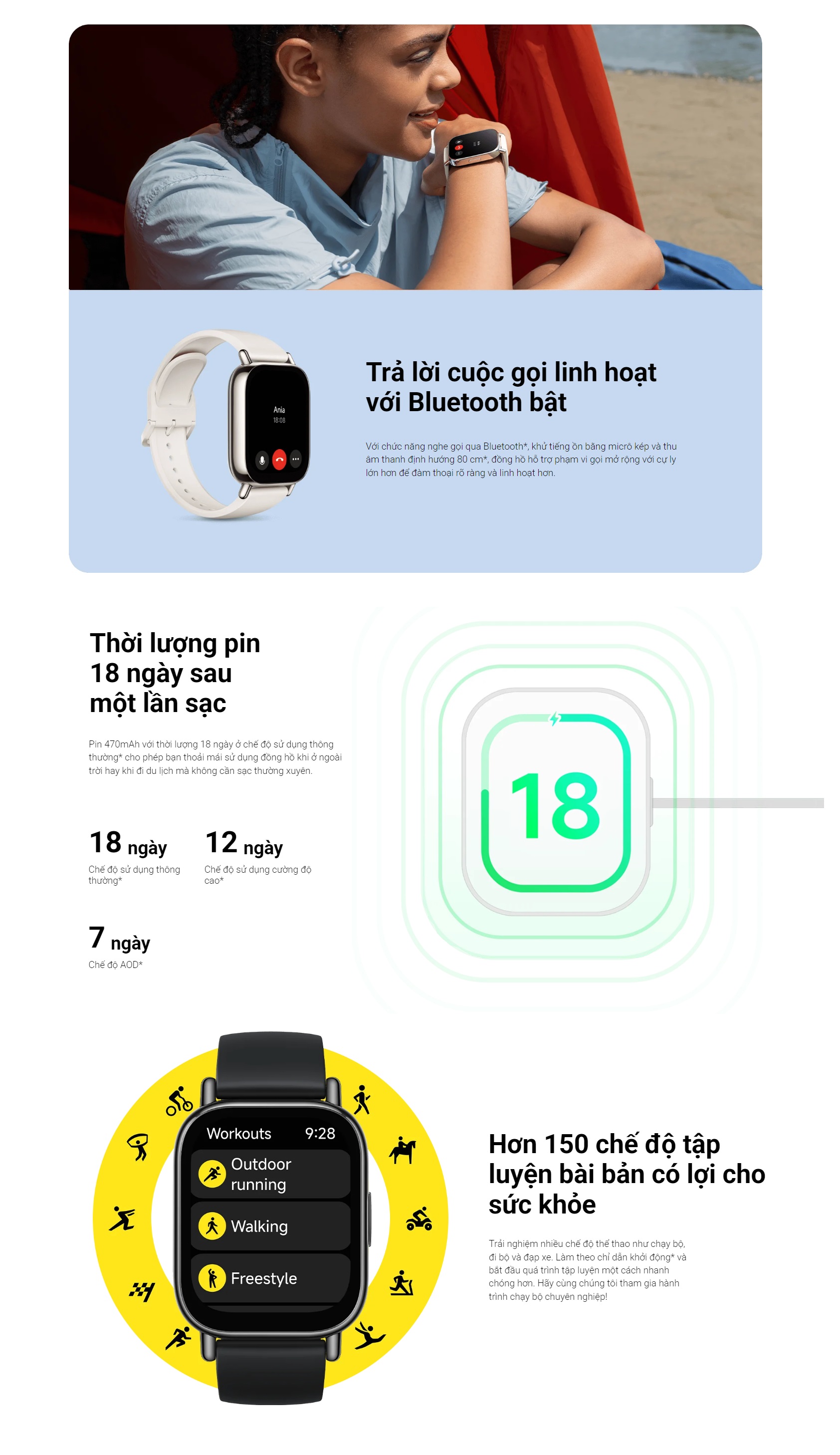 Mô tả Đồng Hồ Thông Minh Xiaomi Redmi Watch 5 LITE / Màn hình AMOLED 1,96'' / GPS Độc Lập / Chống Nước 5ATM/ Bảo Hành 12 Tháng - 4