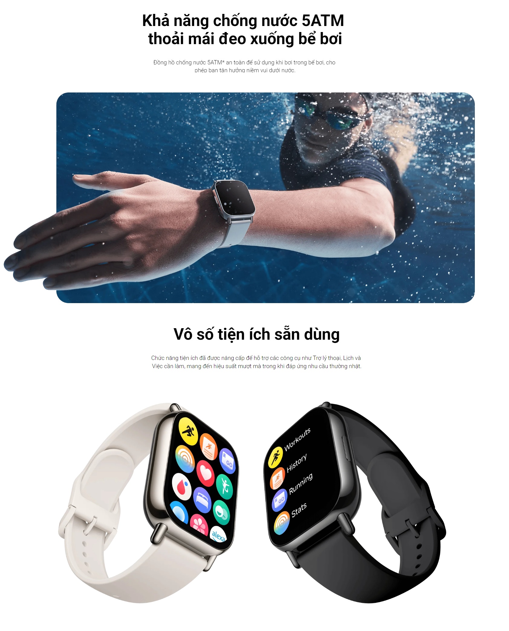Mô tả Đồng Hồ Thông Minh Xiaomi Redmi Watch 5 LITE / Màn hình AMOLED 1,96'' / GPS Độc Lập / Chống Nước 5ATM/ Bảo Hành 12 Tháng - 5