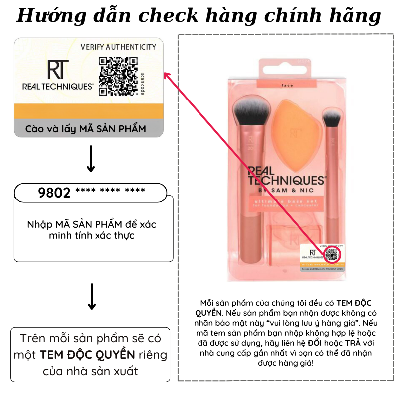 Bộ 2 cọ kèm mút và khay đựng mút RT Real Techniques Ultimate Base Set ...