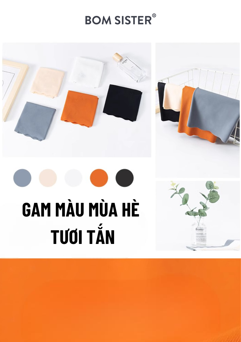 Mô tả BOM Sister x Ngọc Trinh - Quần lót nữ không viền su đúc màu trơn, tone màu mùa hè BOM SISTER MUQ2202 - 1