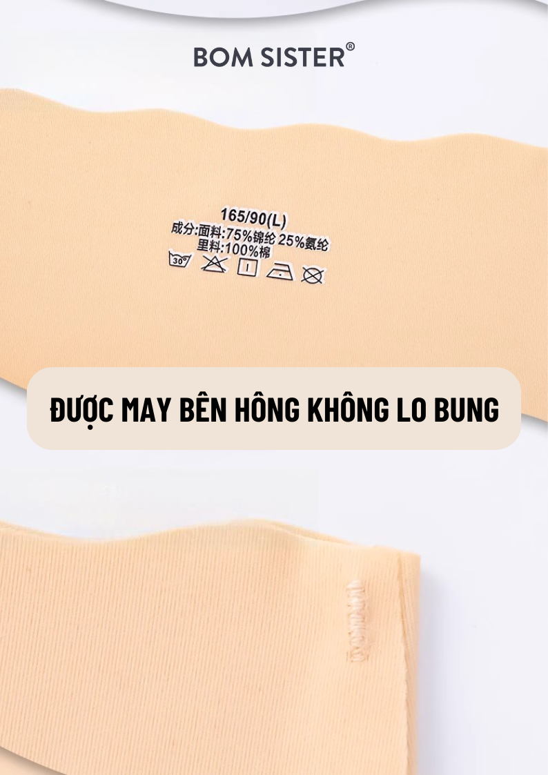 Mô tả BOM Sister x Ngọc Trinh - Quần lót nữ không viền su đúc màu trơn, tone màu mùa hè BOM SISTER MUQ2202 - 4
