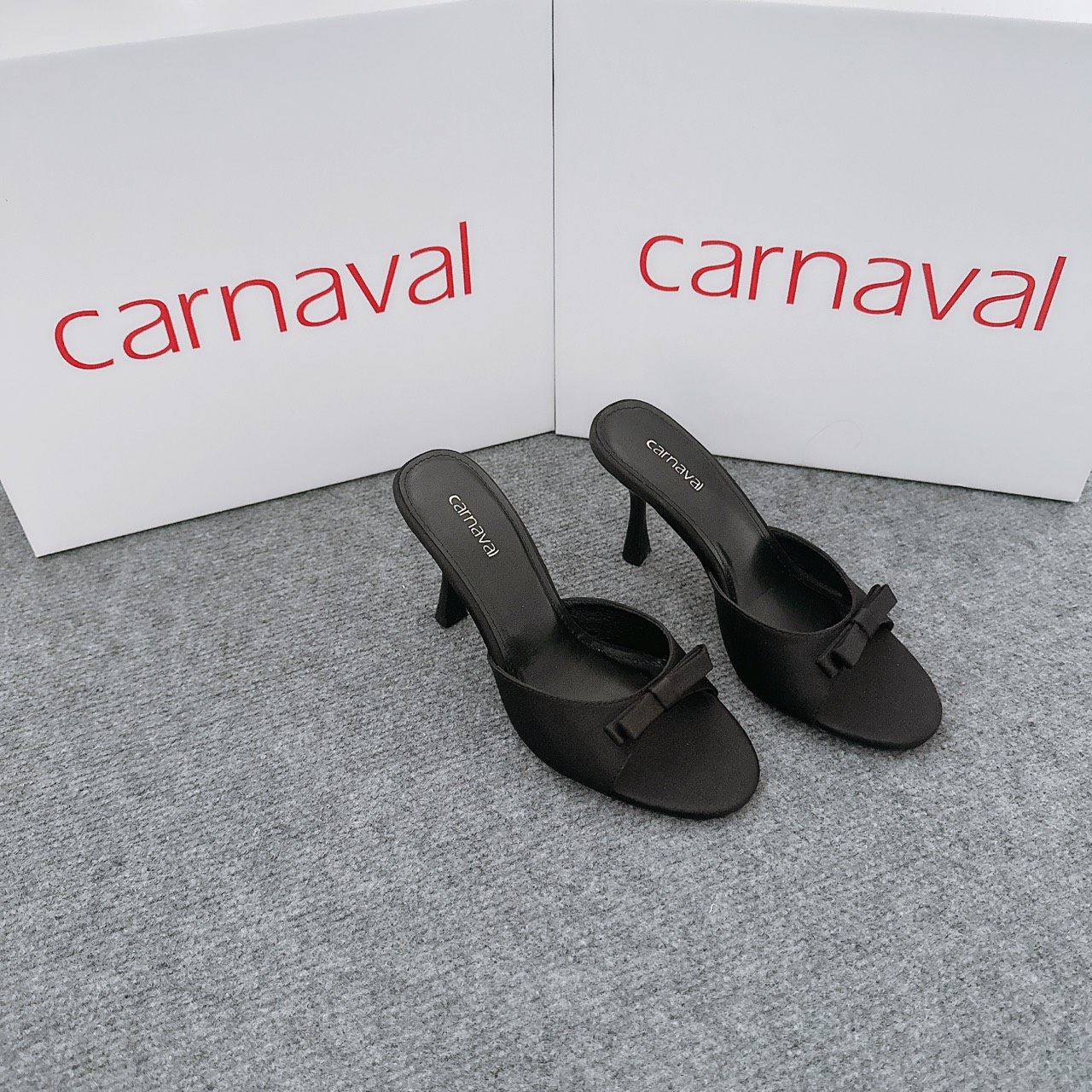 Mô tả Dép Cao Gót Nữ Carnaval Gót Cao 7cm - 9cm Siêu Tôn Dáng Quai Ngang Trang Trí Nơ Siêu Xinh - VS91 - 3
