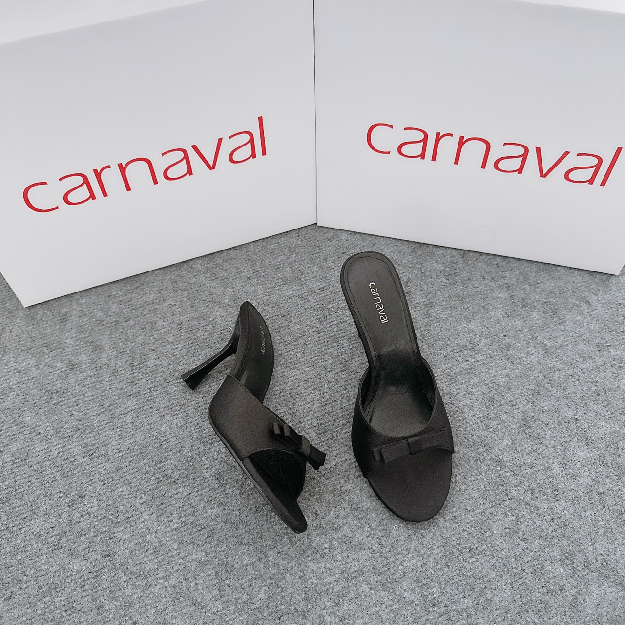 Mô tả Dép Cao Gót Nữ Carnaval Gót Cao 7cm - 9cm Siêu Tôn Dáng Quai Ngang Trang Trí Nơ Siêu Xinh - VS91 - 5