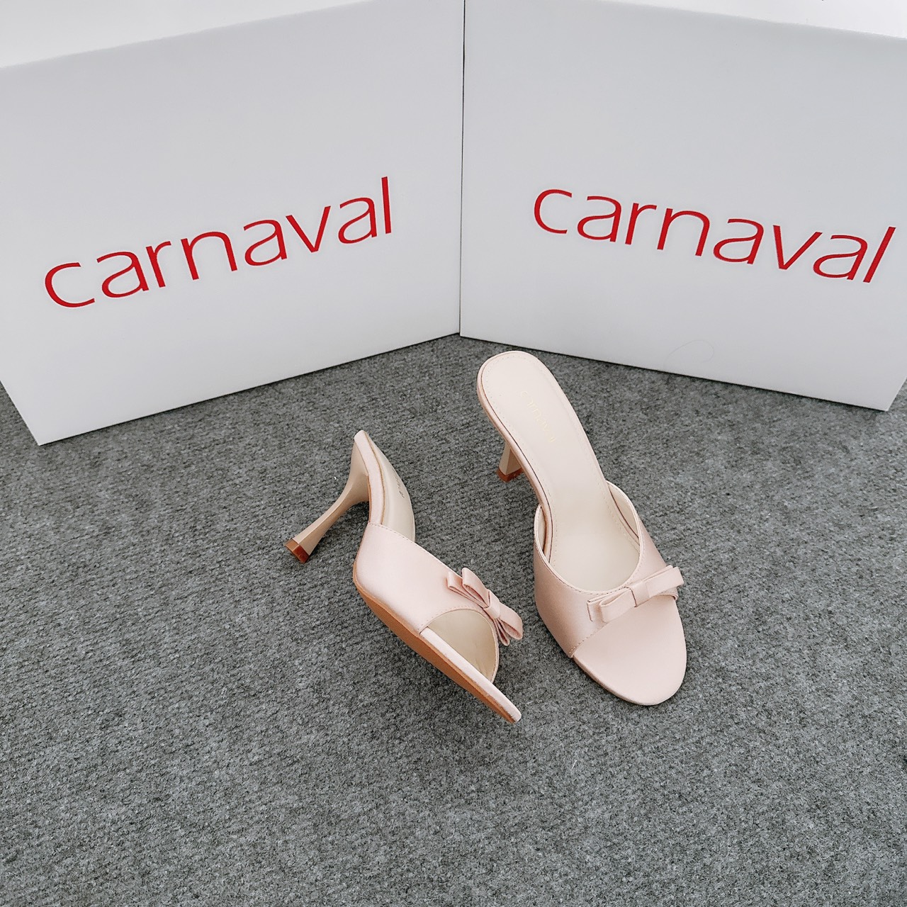 Mô tả Dép Cao Gót Nữ Carnaval Gót Cao 7cm - 9cm Siêu Tôn Dáng Quai Ngang Trang Trí Nơ Siêu Xinh - VS91 - 8
