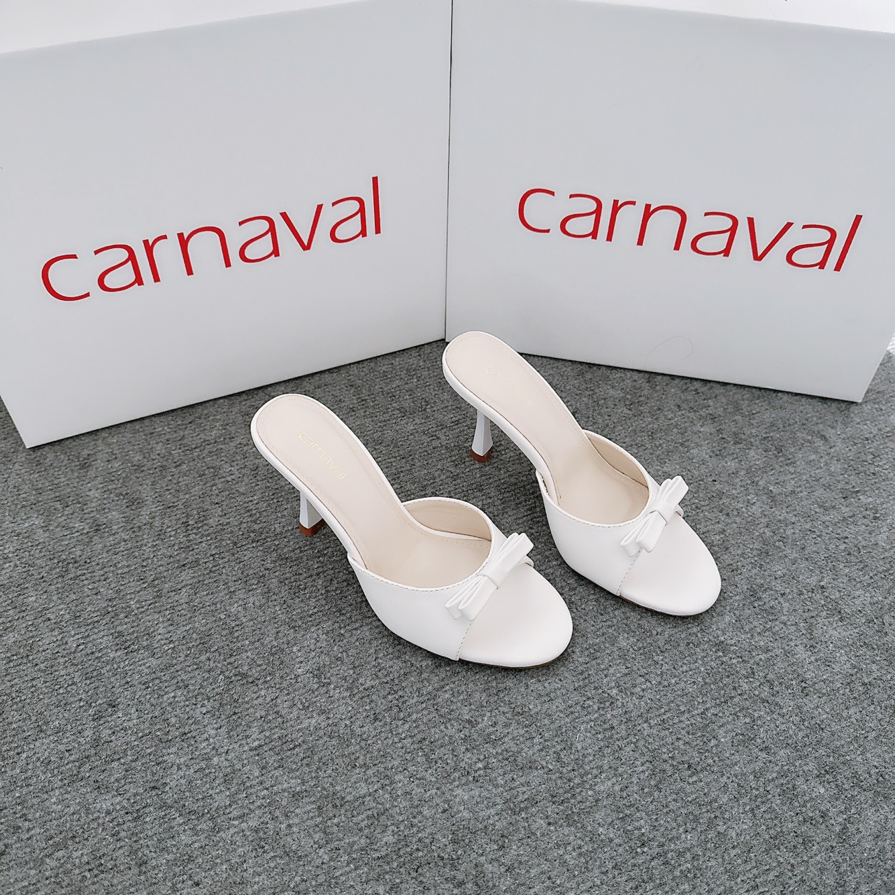 Mô tả Dép Cao Gót Nữ Carnaval Gót Cao 7cm - 9cm Siêu Tôn Dáng Quai Ngang Trang Trí Nơ Siêu Xinh - VS91 - 10
