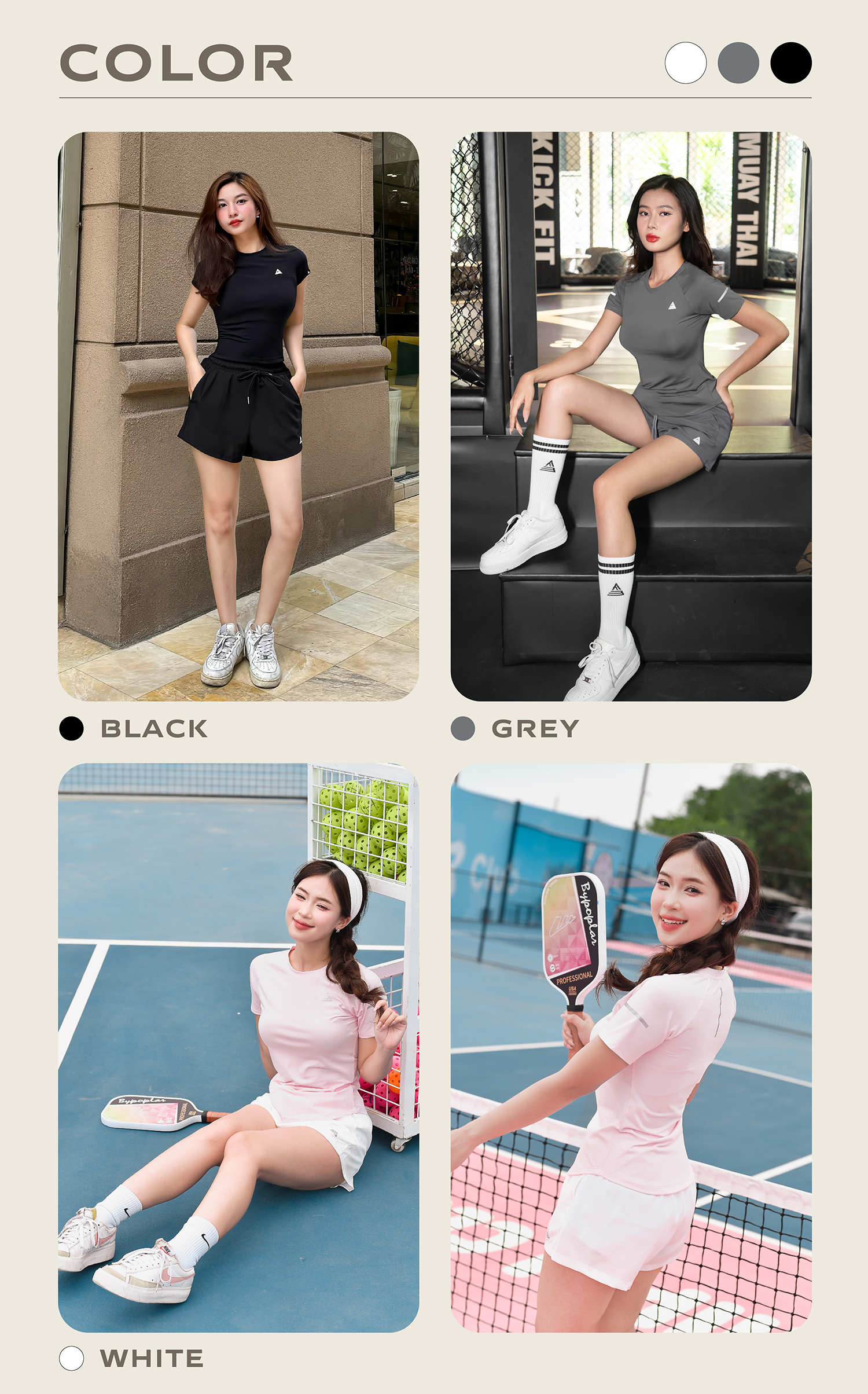 Mô tả Quần đùi thể thao nữ 2 lớp Fitme tập gym, chạy bộ chất liệu bền nhẹ co giãn 4 chiều thoáng khí Q2NU01 - 8