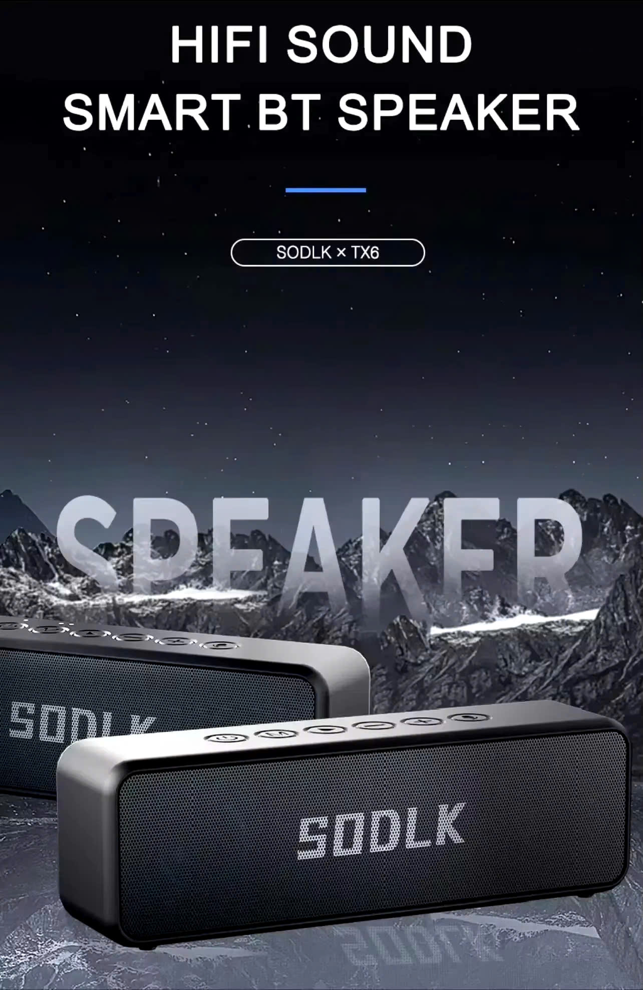 Mô tả Loa Bluetooth Không Dây Di Động SODLK TX6 Công Suất 30W | Bluetooth 5.0 | Chống Nước IPX7 | BẢO HÀNH 12 Tháng - 1