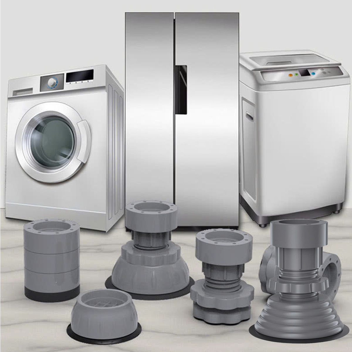Mô tả Bộ 4 Miếng Đế Đệm Cao Su Mút Lót Kê Chân Máy Giặt Tủ Lạnh Chống Rung Chống Ồn Chính Hãng Amalife - 10