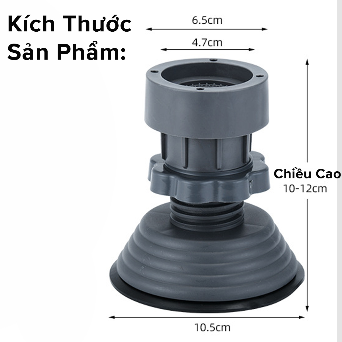 Mô tả Bộ Chân Đế Máy Giặt 4 Miếng Kê Tủ Lạnh Chống Rung Chống Trơn Trượt Điều Chỉnh Tăng Giảm Chiều Cao Hãng Amalife - 2