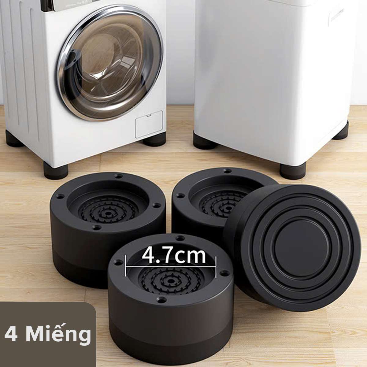 Mô tả Bộ Chân Đế Máy Giặt 4 Miếng Kê Tủ Lạnh Chống Rung Chống Trơn Trượt Điều Chỉnh Tăng Giảm Chiều Cao Hãng Amalife - 6