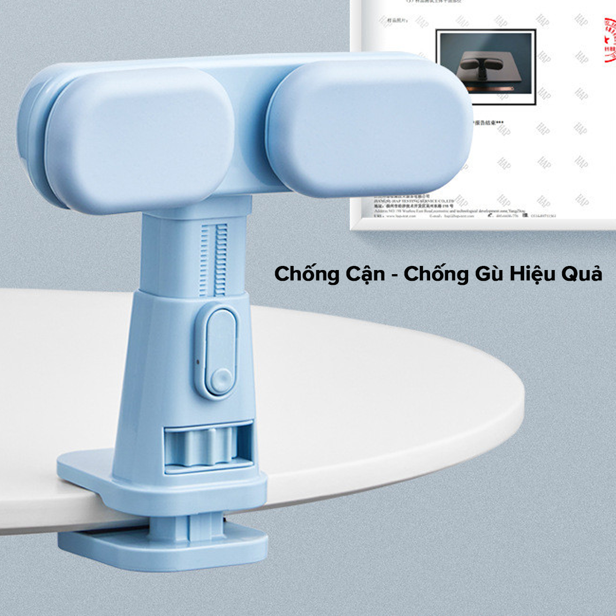 Mô tả Bộ Giá Đỡ Cằm Chống Cận Thị Cải Tiến PRO Dụng Cụ Chống Gù Giúp Ngồi Thẳng Lưng Luyện Chữ Chính Hãng Amalife - 5