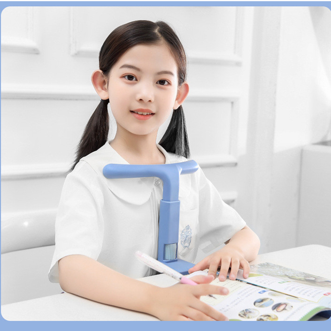 Mô tả Bộ Giá Đỡ Cằm Chống Cận Thị Cải Tiến PRO Dụng Cụ Chống Gù Giúp Ngồi Thẳng Lưng Luyện Chữ Chính Hãng Amalife - 7