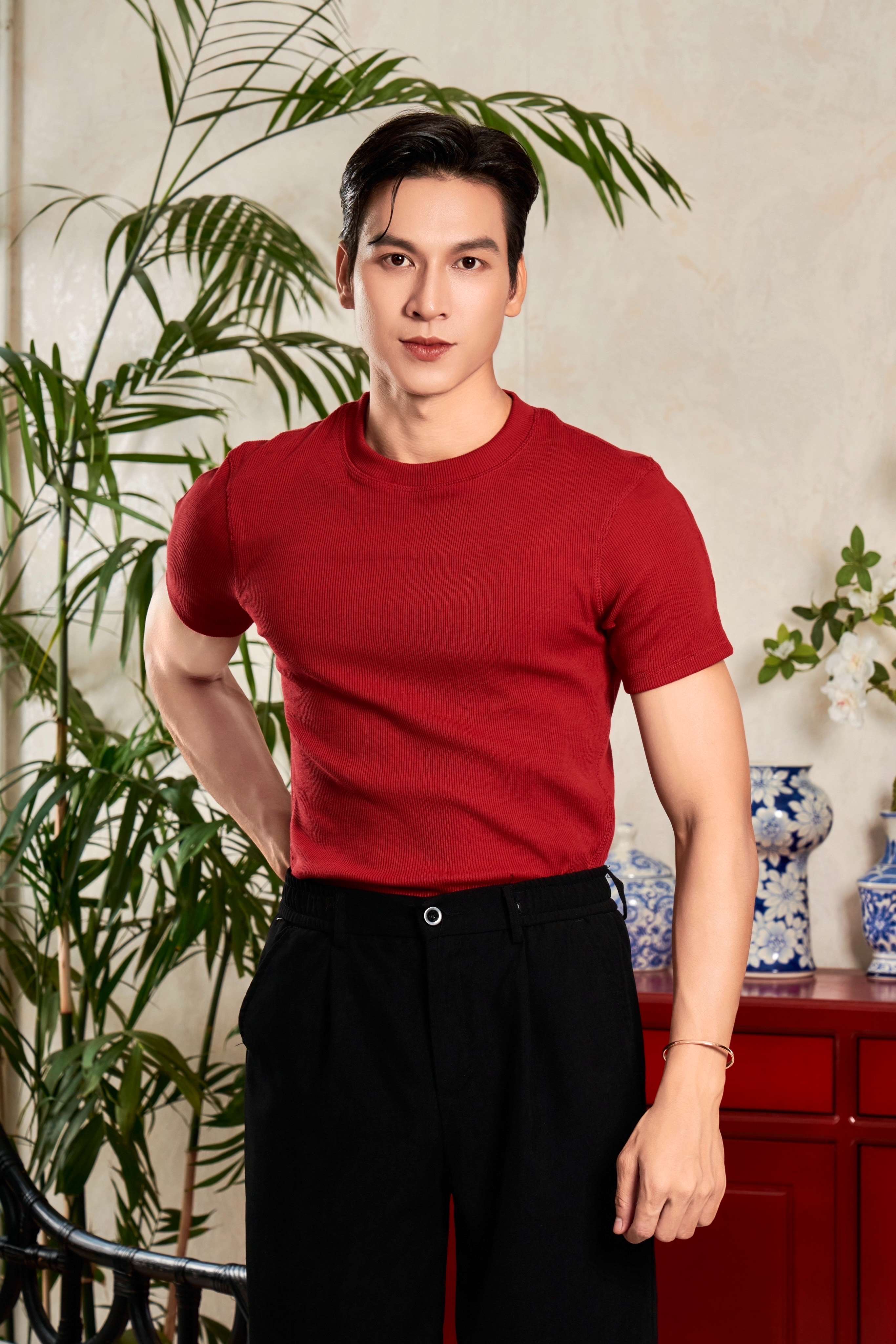 Mô tả Áo Thun Nam Cổ Tròn Tay Ngắn Cotton Gân Form Body Thương HIệu MrTwins® - 3