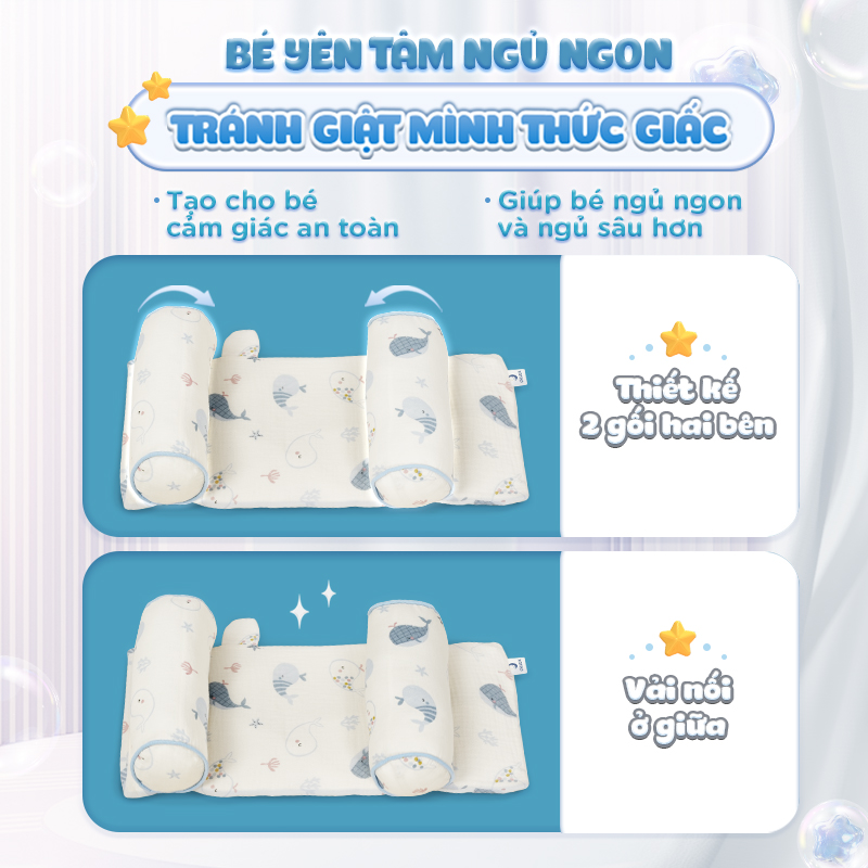 Mô tả Gối chặn đầu cho bé Chilux - Điều chỉnh khoảng cách linh hoạt, định hình phần đầu - 4