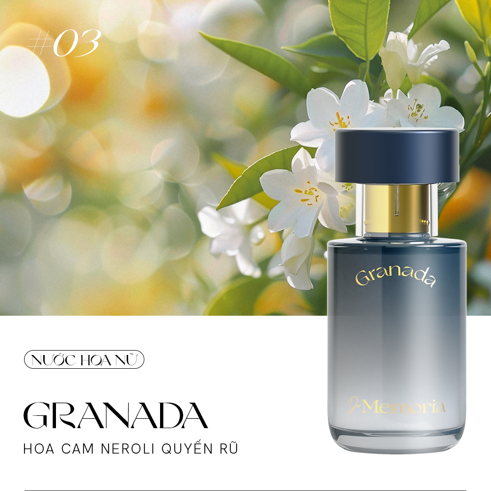 Mô tả Nước Hoa Thơm Lâu De Memoria Quyến Rũ, Hoa Cam Nồng Nàn (30ml) - Granada 03 BST Ký Ức Đầu Tiên - 2