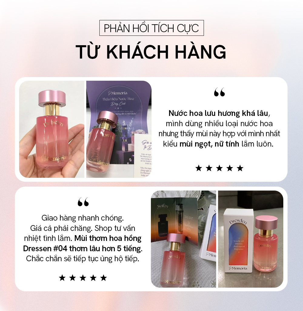 Mô tả Nước hoa Nữ Thơm Lâu De Memoria Sành điệu, Dịu Ngọt (30ml) - Dresden 04 BST Ký Ức Đầu Tiên - 3