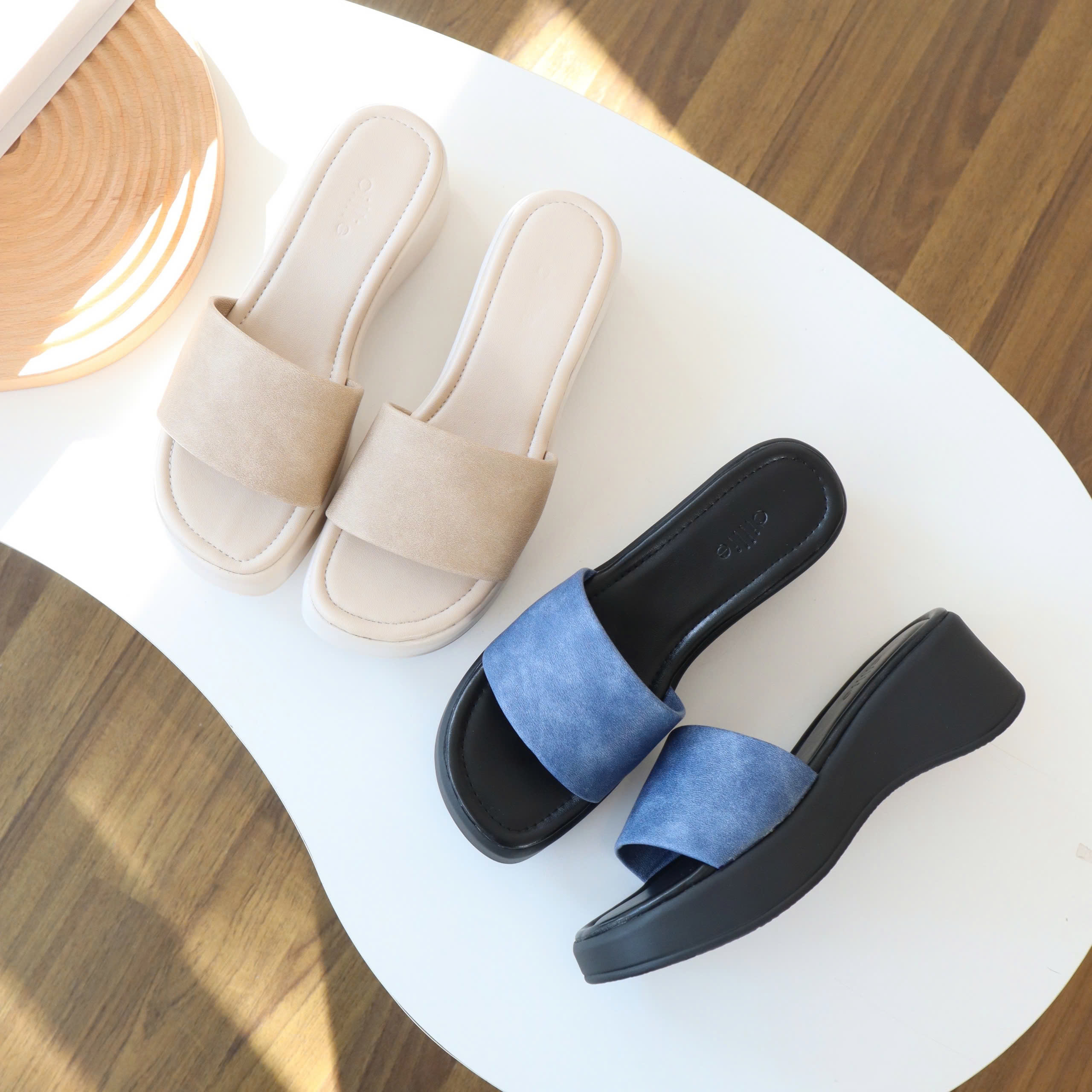 Mô tả Dép Bánh Mì Nữ Cillie Đế Xuồng Cao 5cm Êm Chân Quai Ngang Vải Mềm Mại 1181 - 4